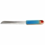 Ceramic and Stainless Steel Challah Knife with Turquoise Handle and Pomegranate - 1