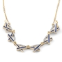Anbinder Jewelry 14K Yellow Gold and Blue Enamel Openable Star of David Necklace With White Diamond Halo - 2