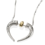 Sterling Silver and 14K Gold Unified Hearts Necklace - 1