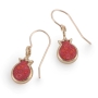 Adina Plastelina 24K Gold Plated Silver Pomegranate Earrings - Coral - 1