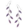 Adina Plastelina Silver Olive Branch Earrings - Variety of Colors (Large) - 2