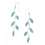 Adina Plastelina Silver Olive Branch Earrings - Variety of Colors (Large) - 1