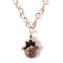 Adina Plastelina Small Gold Plated Hamsa Necklace - Variety of Colors - 7