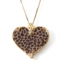 Adina Plastelina Filigree Gold Plated Heart Necklace (Large) - Variety of Colors - 4