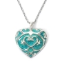 Adina Plastelina Silver Heart Necklace - Variety of Colors - 2
