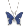 Adina Plastelina Silver Small Butterfly Necklace - Variety of Colors - 3