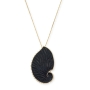 Adina Plastelina 24K Gold Plated Sterling Silver Embossed Sky Night Nautilus Shell Necklace - 2