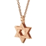 18K Gold Double Star of David Pendant Necklace - 6