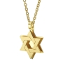 18K Gold Double Star of David Pendant Necklace - 3