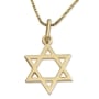 Stylish 14K Yellow Gold Star of David Pendant Necklace - 3