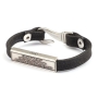 Silver and Leather Bracelet - Priestly Blessing (Numbers 6:24-26) - 1