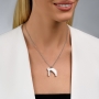 Yaniv Fine Jewelry 18K White Gold Contemporary Chai Pendant with Diamonds - 2