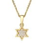 Yaniv Fine Jewelry 18K Yellow Gold Double Star of David Diamond Studded Pendant - 2