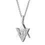 18K Gold Star of David & Dove of Peace Diamond Pendant (Choice of Color) - 5