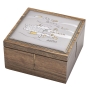 925 Sterling Silver-Plated and Walnut Wood Exclusive Jerusalem View Tea Box - 2