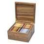 925 Sterling Silver-Plated and Walnut Wood Exclusive Jerusalem View Tea Box - 3