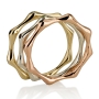 Rose Gold, Yellow Gold and Silver Shira Hoshen Ring - 2