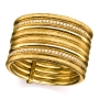 18K Yellow Gold Eight Hoops Diamond Ring - 1