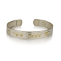 Sterling Silver Bangle with Gold Ani Ledodi - Song of Songs 6:3 - 1