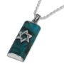  Eilat Stone Necklace with Sterling Silver Star of David - 1