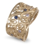 14K Gold and Gemstones Filigree Ring - Sapphire and Lavender - 2