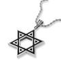 Sterling Silver Cutout Star of David Necklace - 2