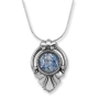 Sterling Silver Deluxe Borders Roman Glass Necklace - 2