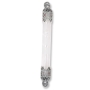 Rafael Jewelry Floral 925 Sterling Silver and Glass Mezuzah Case - 1