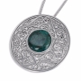 Rafael Jewelry Ornate Round Eilat Stone and 925 Sterling Silver Necklace - 1