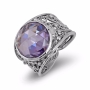 Rafael Jewelry Amethyst and 925 Sterling Silver Ring - 2