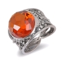Rafael Jewelry Champagne Stone and Sterling Silver Ring - 1
