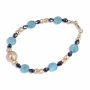 Rafael Jewelry Blue and Gold Gemstone Bracelet - 1