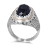Rafael Jewelry Jerusalem Sterling Silver and Sapphire Ring  - 2
