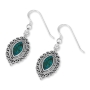Rafael Jewelry Eilat Stone and Silver Clove Shape Earrings - 2