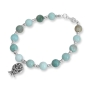 Rafael Jewelry Silver Pomegranate Bracelet with Green & Turquoise Agate and Amazonite Stones - 1