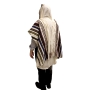 Handwoven Multi-Color Pattern Tallit (Prayer Shawl) Set from Rikmat Elimelech - Non-Slip - 4
