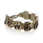 Sterling Silver and Gold Sheva Brachot Bracelet with Gemstones - 1