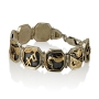 Sterling Silver and Gold Sheva Brachot Bracelet with Gemstones - 3