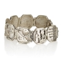 Sterling Silver Sheva Brachot Bracelet with Gold Decoration - 3