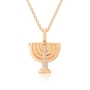 Deluxe Diamond-Accented 18K Gold Double Menorah Pendant Necklace By Yaniv Fine Jewelry - 6