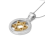 Round Star of David Sterling Silver Necklace - 7