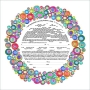 Ruth Rudin Colorful Circles Personalized Ketubah - 1