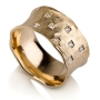 14K Yellow Gold Ring with Diamond Squares - 1