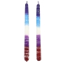 Dipped Taper Shabbat Candles – Red and Purple  - 2