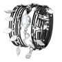 SEA Smadar Eliasaf Leather Wrap-Around Black Bracelet  - 1
