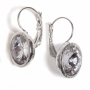 SEA Smadar Eliasaf Silver Plated Swarovski Drop Earrings – Clear Stone - 1