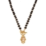SEA Smadar Eliasaf Gold Hamsa and Black Crystal Necklace - 2