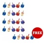 Set of 25 Large Painted Wooden Dreidels (Assorted Colors) - Buy 20 and Get 5 Free!!! - 1