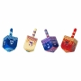 Set of 25 Large Painted Wooden Dreidels (Assorted Colors) - Buy 20 and Get 5 Free!!! - 2