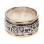 My Soul Loves: Silver Spinning Ring with Gold Highlight - Song of Songs 3:4 - 2